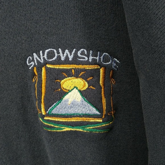 SCI Men's Snowshoe Pullover Sweatshirt Blue XXL Solid Embroidered Vintage USA - Picture 4 of 15